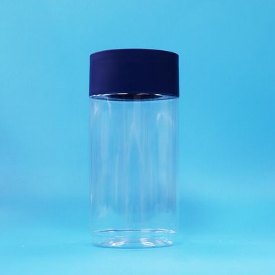 円形の透明なプラスチック PET クッキー ナッツ キャンディー グラス 改ざん 防止 蓋 BPA 無