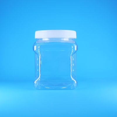 角型エアレスPETスクリュー蓋クリアプラスチックグリップジャー、甘いナッツフルーツベビーフード用