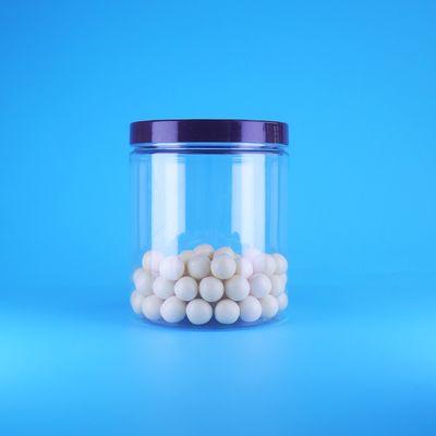 食品グレード気密性トールラウンドクリアPETプラスチック甘い乾燥食品ジャー、スクリューフラット蓋