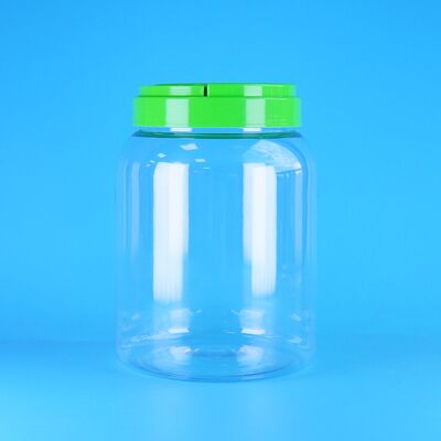 スクリューフラットキャップ食品ローディングクリアコーヒーキャンディ乾燥食品PET丸型プラスチックジャー