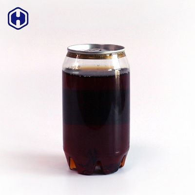 310ml透明PETソーダ缶漏れ防止リサイクル可能なプラスチック飲料容器